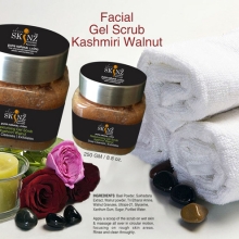 FACE SCRUB - KASHMIRI WALNUT GEL -  DEEP CLEANSES & BRIGHTENS THE COMPLEXION.